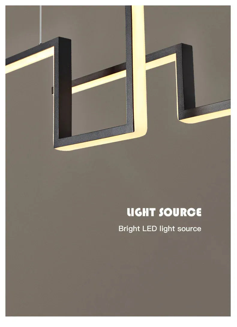 Verthara Premium Minimalist Black Geometric Pendant Light