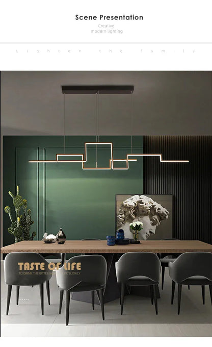 Verthara Premium Minimalist Black Geometric Pendant Light