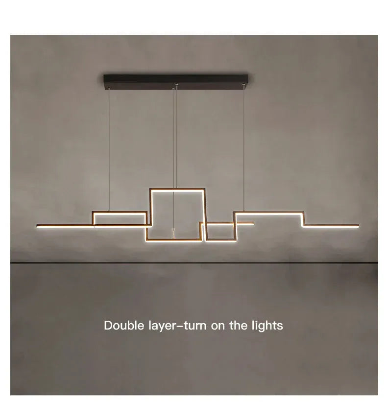 Verthara Premium Minimalist Black Geometric Pendant Light