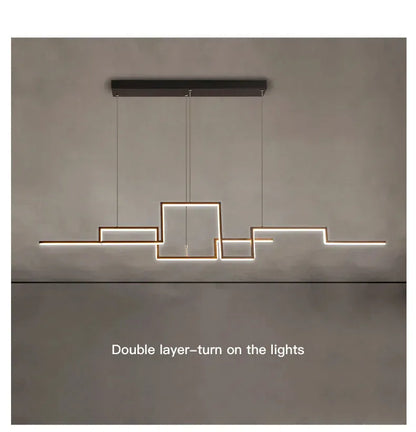 Verthara Premium Minimalist Black Geometric Pendant Light
