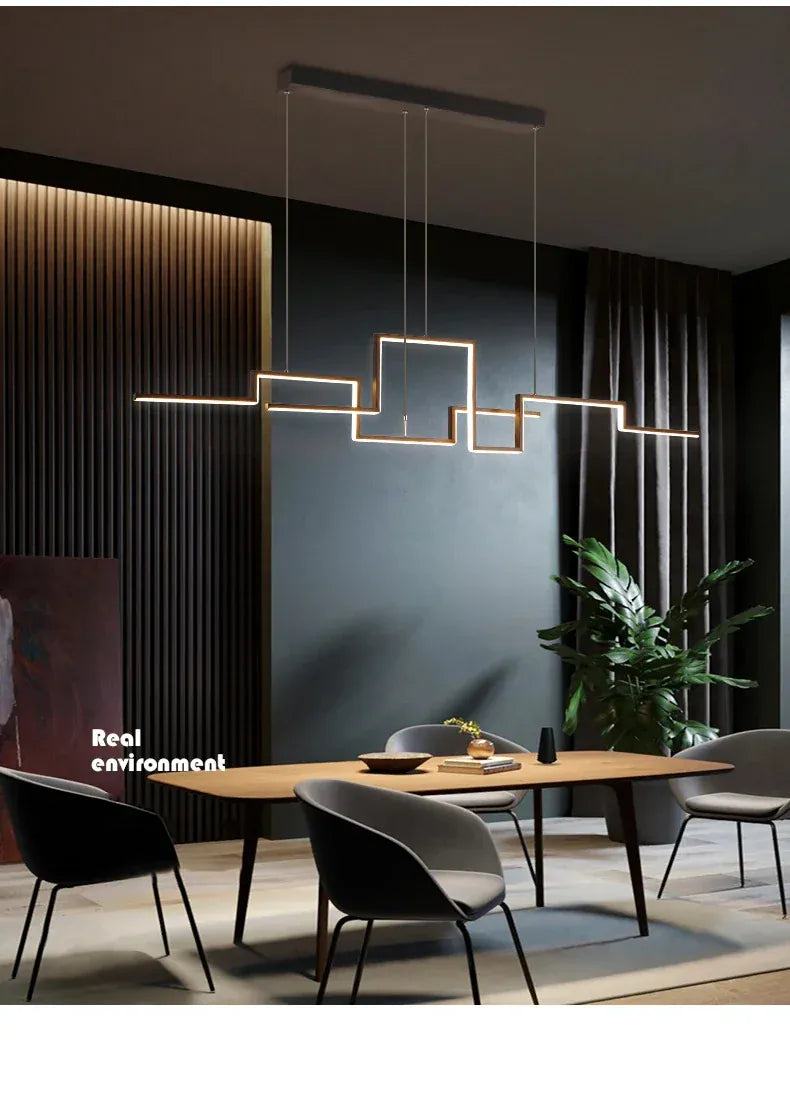 Verthara Premium Minimalist Black Geometric Pendant Light