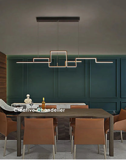 Verthara Premium Minimalist Black Geometric Pendant Light