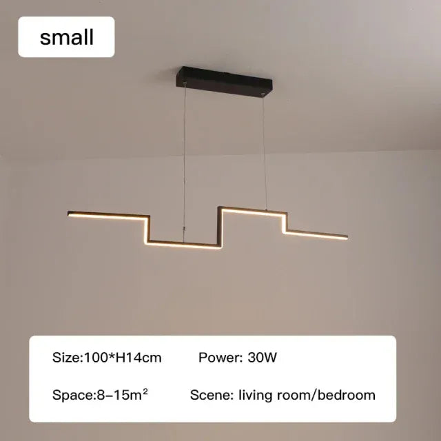 Verthara Premium Minimalist Black Geometric Pendant Light B-100cmxH14