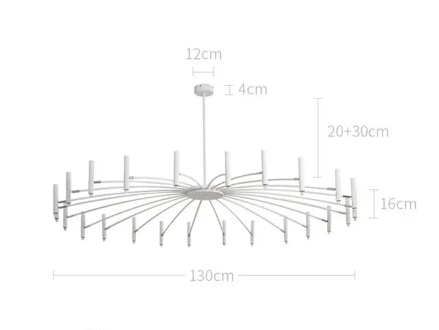 Verthara Premium Minimalist G9 Chandelier white24 heads D130cm