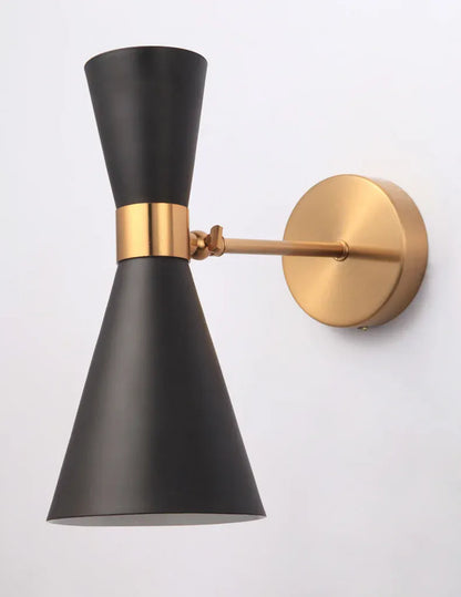Verthara Premium Minimalist Gold & Black Bedside Wall Light