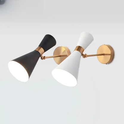Verthara Premium Minimalist Gold & Black Bedside Wall Light
