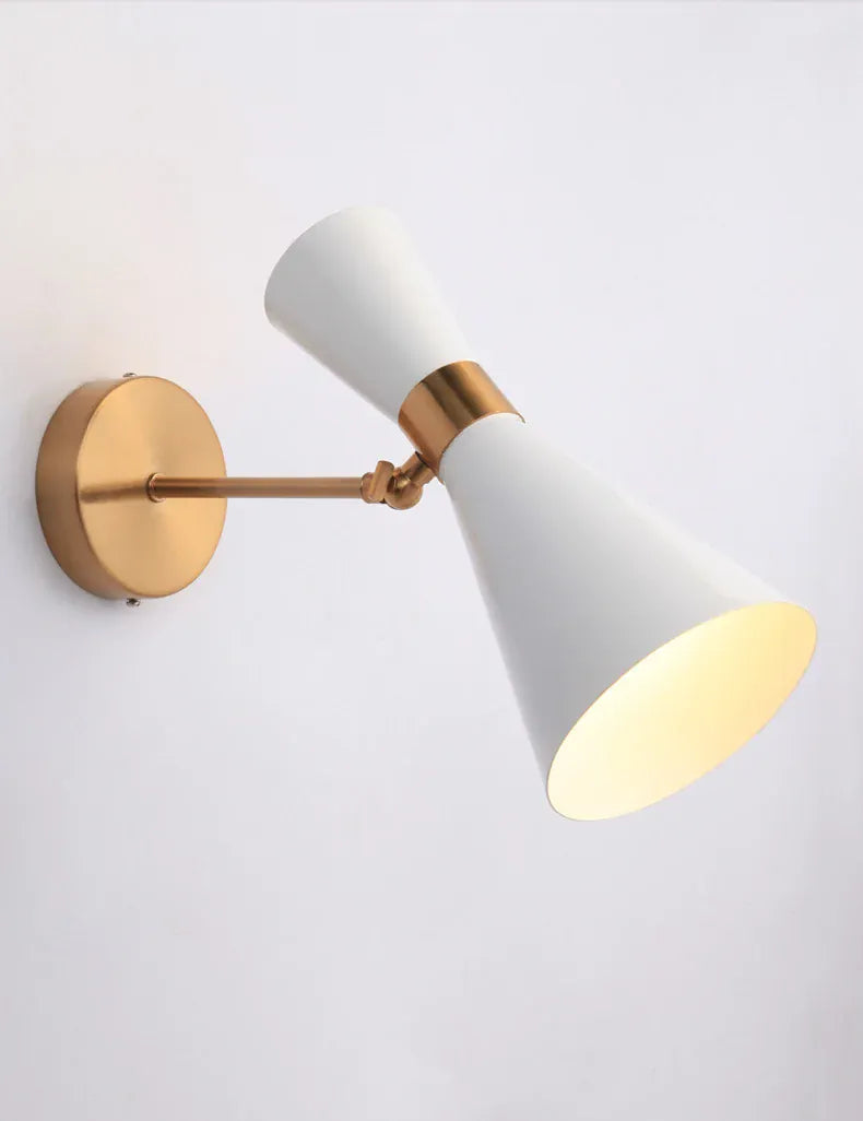 Verthara Premium Minimalist Gold & Black Bedside Wall Light