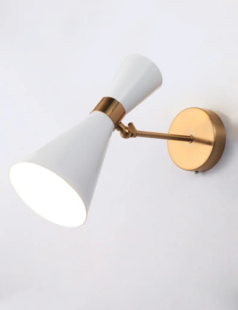 Verthara Premium Minimalist Gold & Black Bedside Wall Light