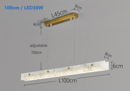 Verthara Premium Marble Linear Pendant Light