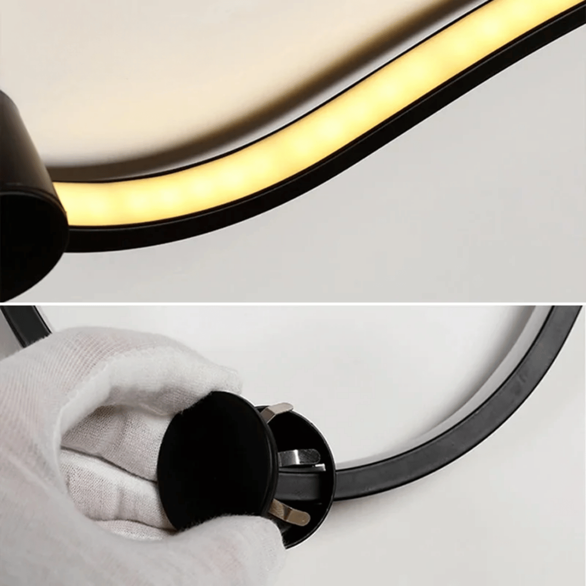 Verthara Premium Minimalist LED Wall Light – Wall-Mounted – Warm White – Modern Design - Black/White - Indoor Use - Background Lighting