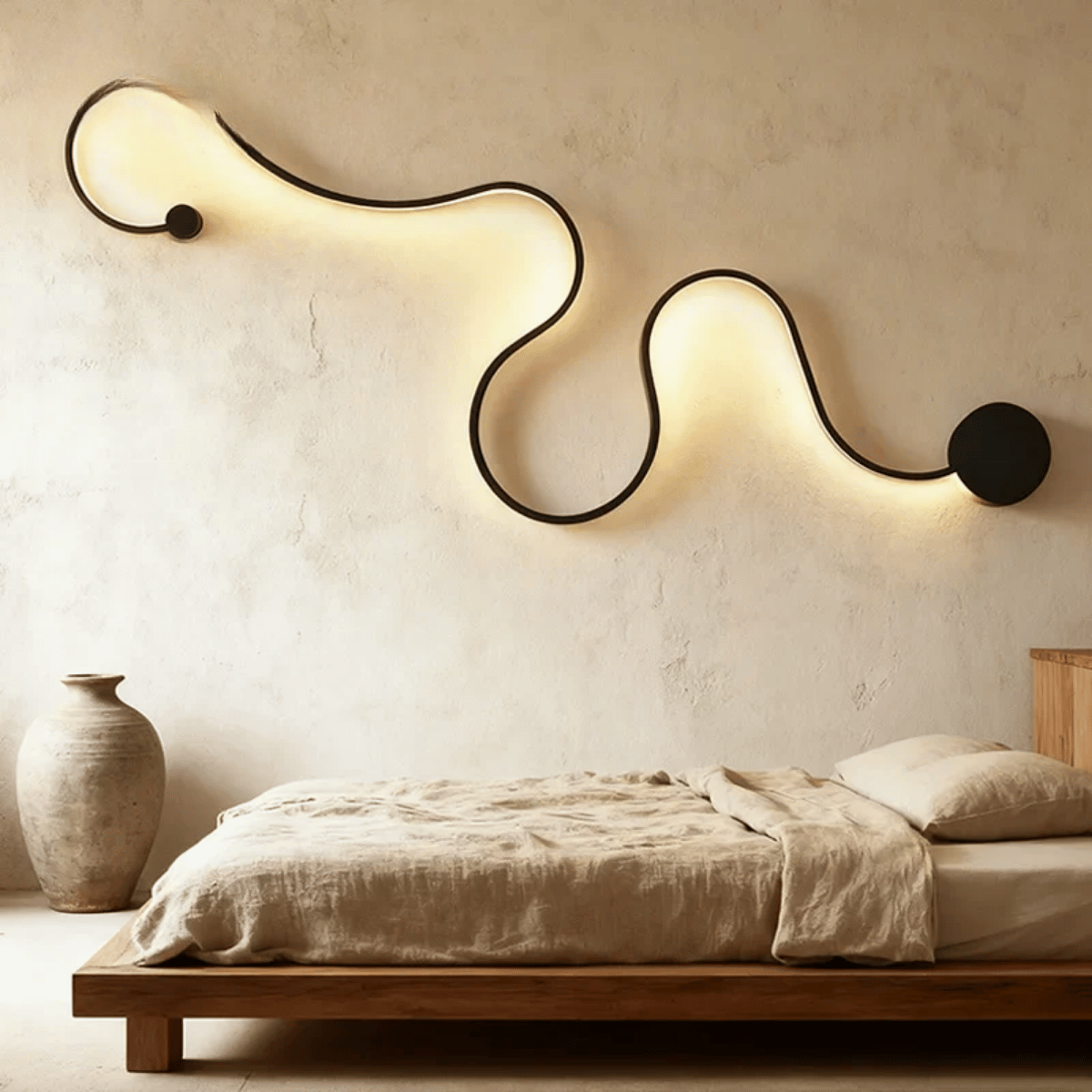 Verthara Premium Minimalist LED Wall Light – Wall-Mounted – Warm White – Modern Design - Black/White - Indoor Use - Background Lighting Warm white / A 70cm black