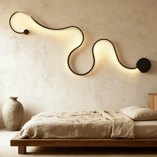 Verthara Premium Minimalist LED Wall Light – Wall-Mounted – Warm White – Modern Design - Black/White - Indoor Use - Background Lighting Warm white / A 70cm black