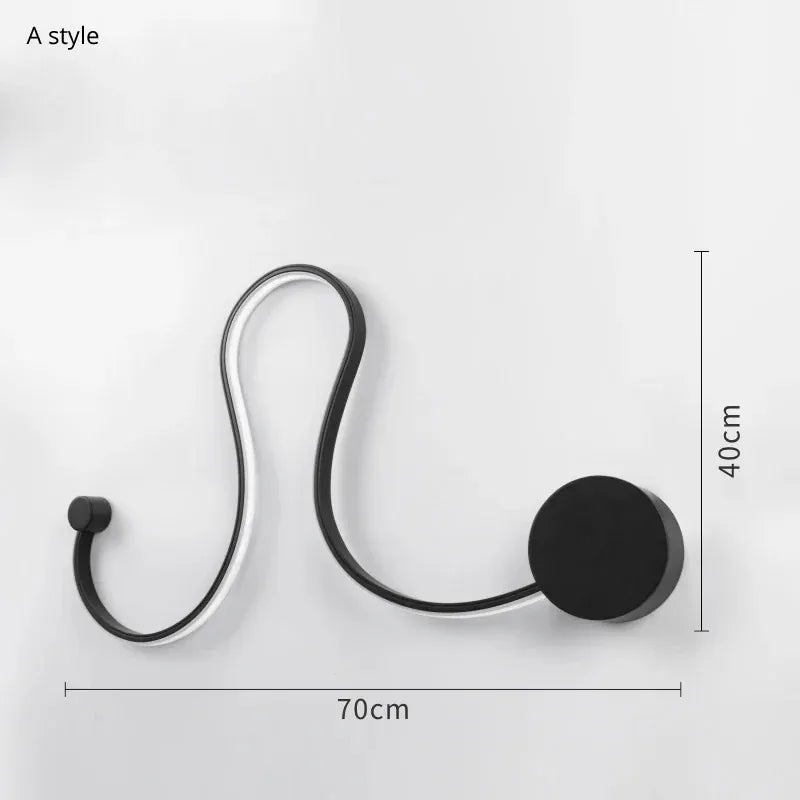 Verthara Premium Minimalist LED Wall Light – Wall-Mounted – Warm White – Modern Design - Black/White - Indoor Use - Background Lighting