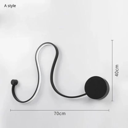 Verthara Premium Minimalist LED Wall Light – Wall-Mounted – Warm White – Modern Design - Black/White - Indoor Use - Background Lighting