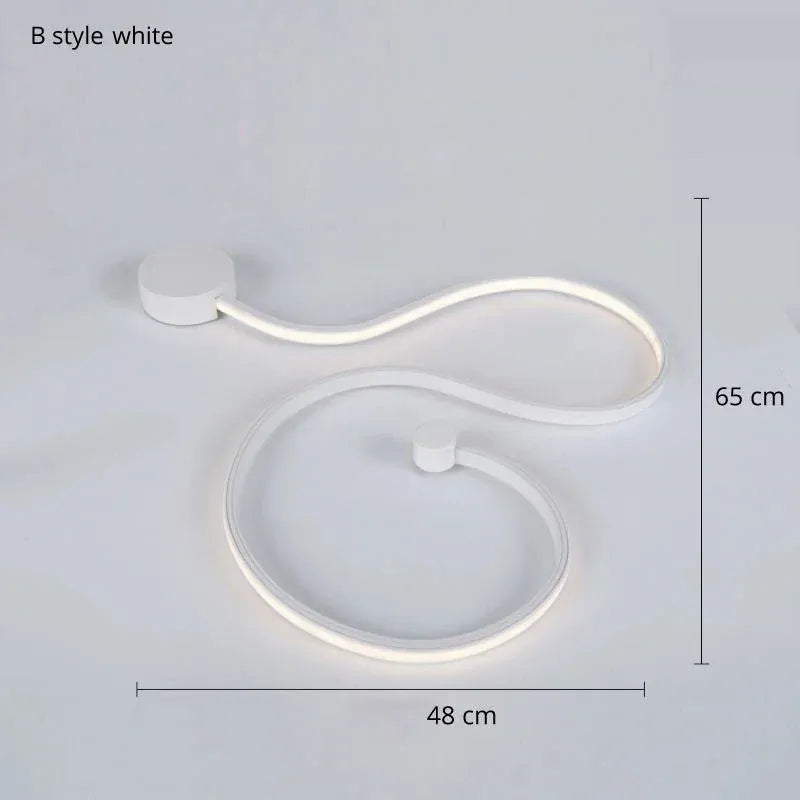 Verthara Premium Minimalist LED Wall Light – Wall-Mounted – Warm White – Modern Design - Black/White - Indoor Use - Background Lighting