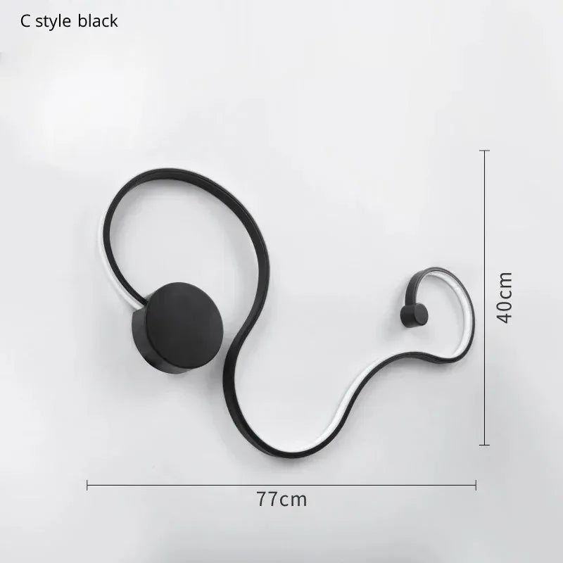 Verthara Premium Minimalist LED Wall Light – Wall-Mounted – Warm White – Modern Design - Black/White - Indoor Use - Background Lighting