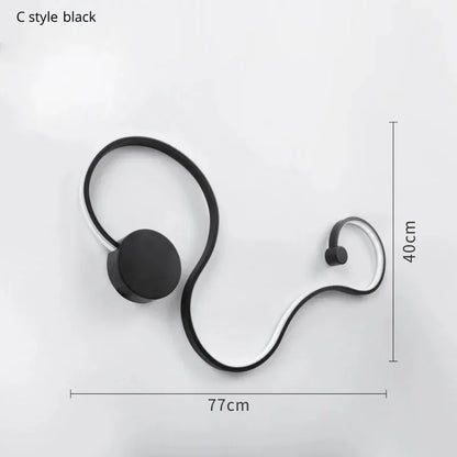 Verthara Premium Minimalist LED Wall Light – Wall-Mounted – Warm White – Modern Design - Black/White - Indoor Use - Background Lighting