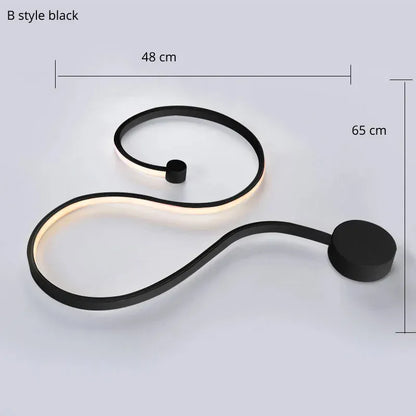 Verthara Premium Minimalist LED Wall Light – Wall-Mounted – Warm White – Modern Design - Black/White - Indoor Use - Background Lighting