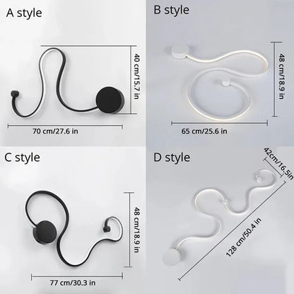 Verthara Premium Minimalist LED Wall Light – Wall-Mounted – Warm White – Modern Design - Black/White - Indoor Use - Background Lighting