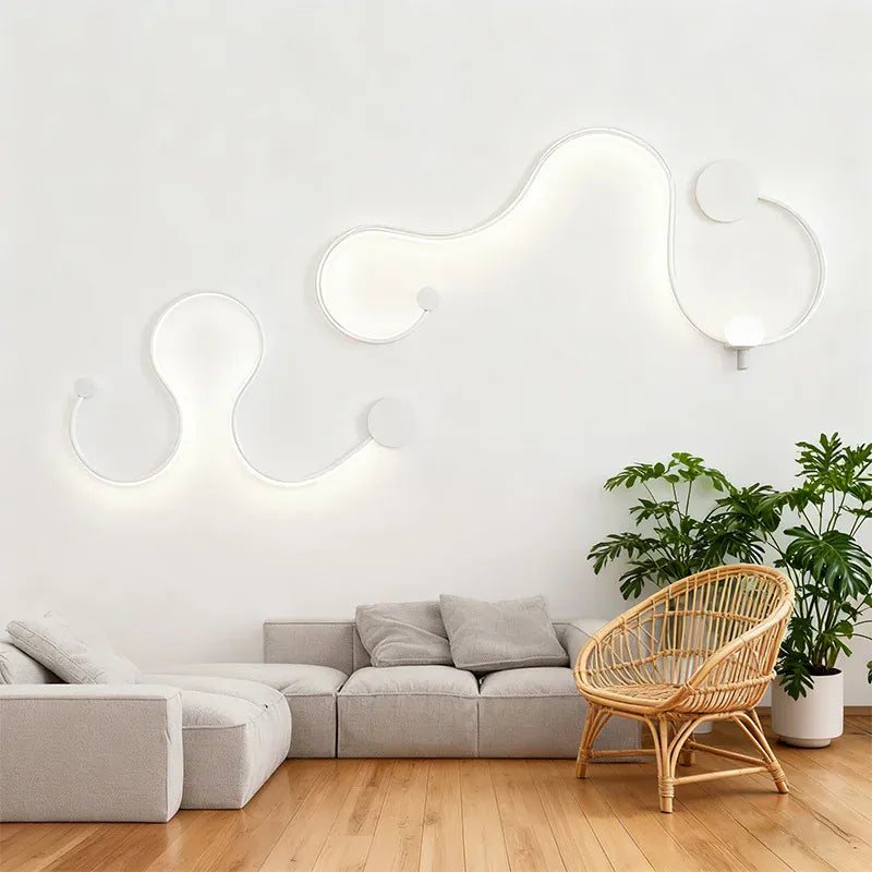 Verthara Premium Minimalist LED Wall Light – Wall-Mounted – Warm White – Modern Design - Black/White - Indoor Use - Background Lighting