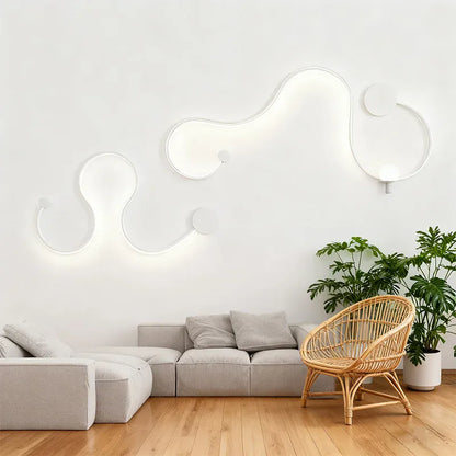 Verthara Premium Minimalist LED Wall Light – Wall-Mounted – Warm White – Modern Design - Black/White - Indoor Use - Background Lighting