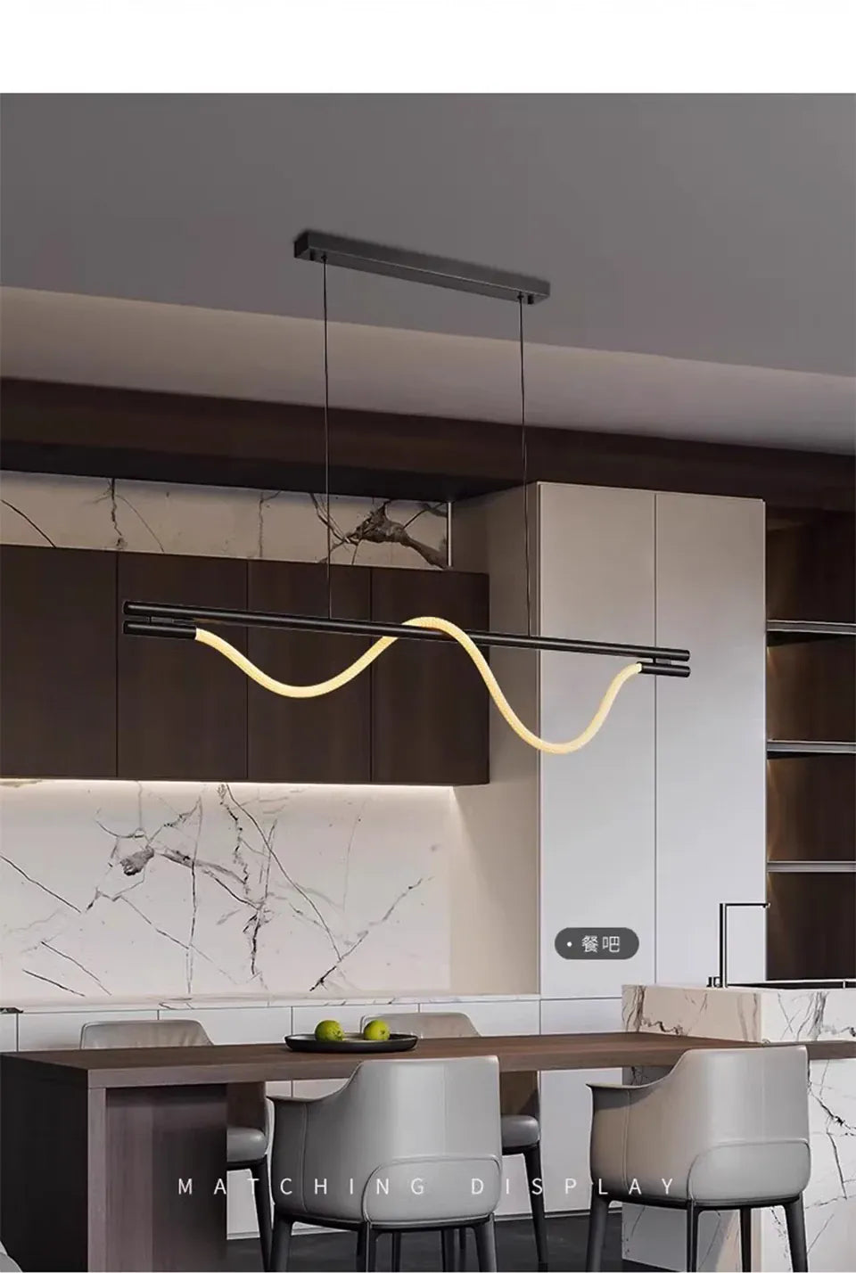 Verthara Premium Minimalist Linear Silicone Pendant Light