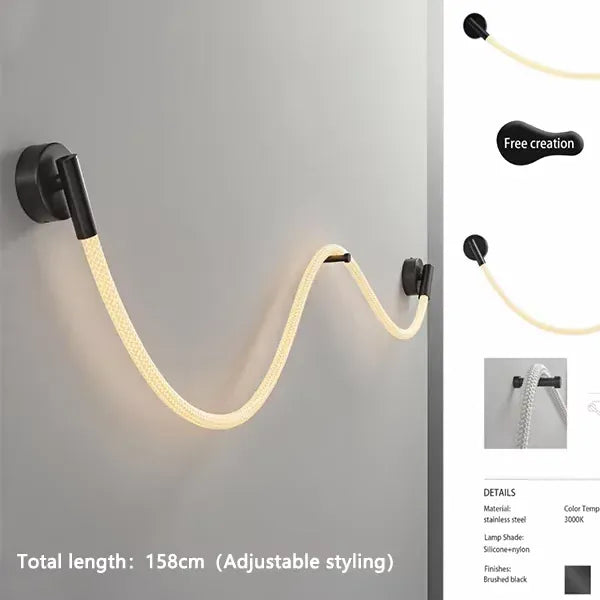 Verthara Premium Minimalist Linear Silicone Pendant Light G / Cold White