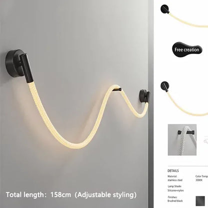 Verthara Premium Minimalist Linear Silicone Pendant Light G / Cold White