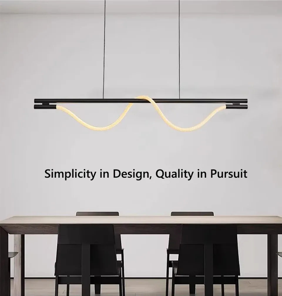 Verthara Premium Minimalist Linear Silicone Pendant Light
