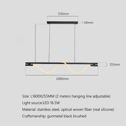 Verthara Premium Minimalist Linear Silicone Pendant Light
