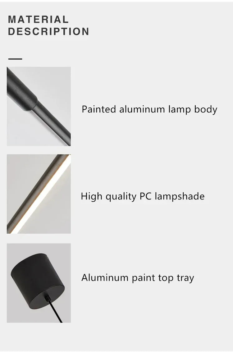 Verthara Premium Minimalist Long-Line Ceiling Pendant