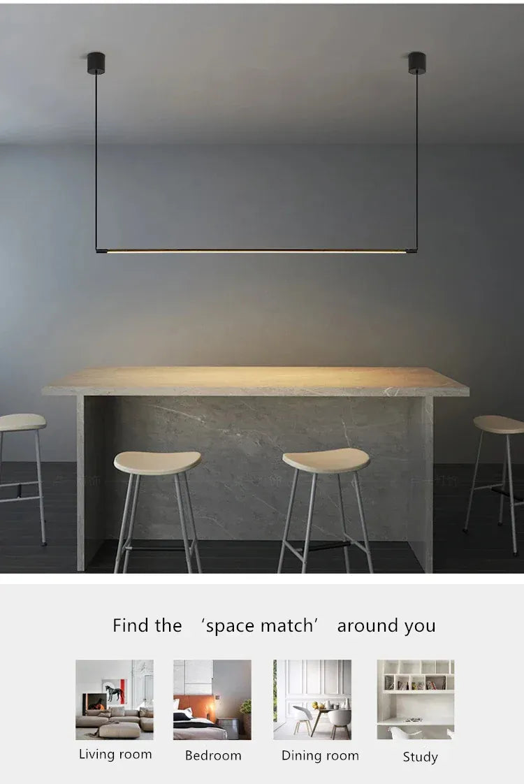 Verthara Premium Minimalist Long-Line Ceiling Pendant