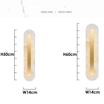 Verthara Premium Minimalist Marble & Copper Wall Sconce