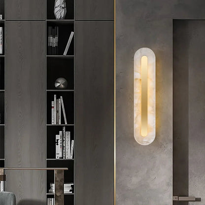 Verthara Premium Minimalist Marble & Copper Wall Sconce