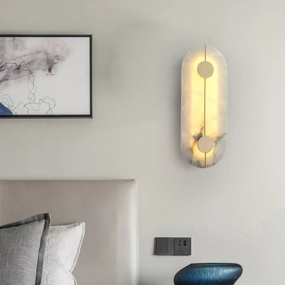 Verthara Premium Minimalist Marble & Copper Wall Sconce