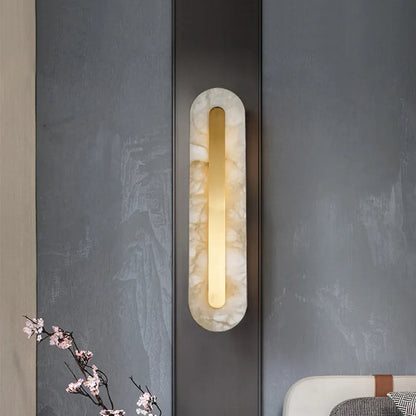 Verthara Premium Minimalist Marble & Copper Wall Sconce
