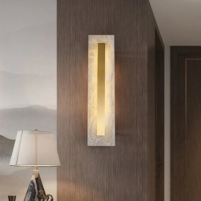 Verthara Premium Minimalist Marble & Copper Wall Sconce