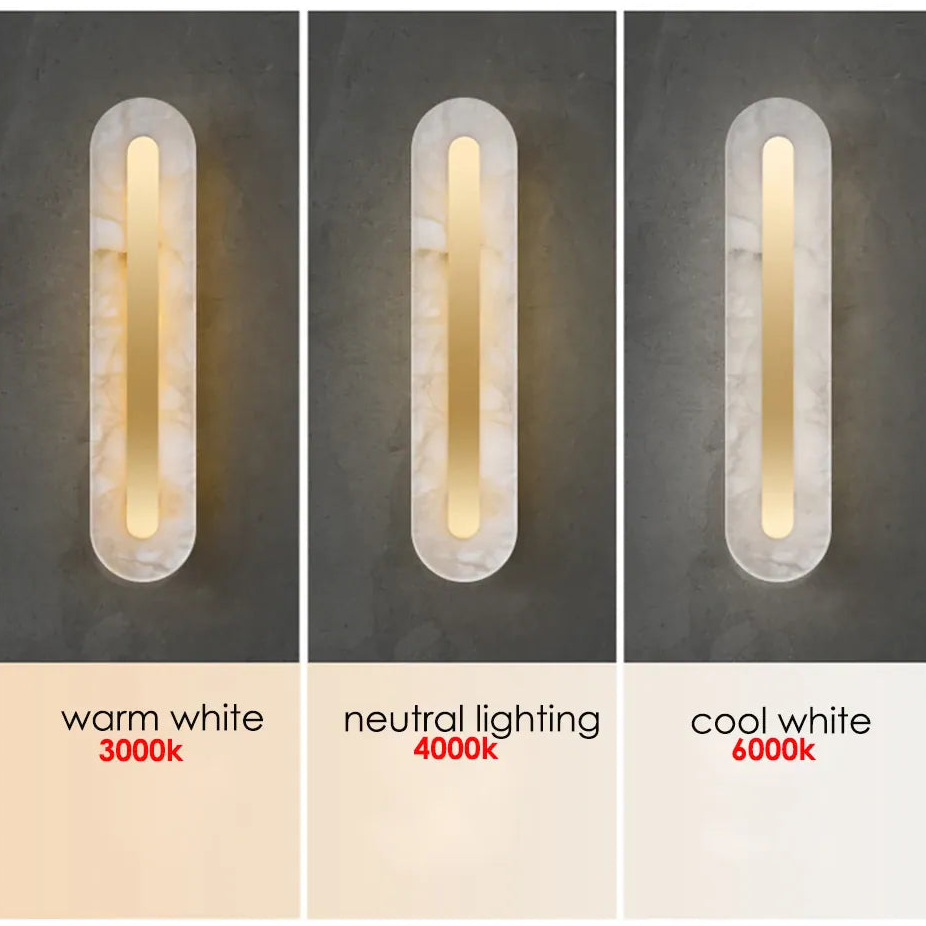 Verthara Premium Minimalist Marble & Copper Wall Sconce