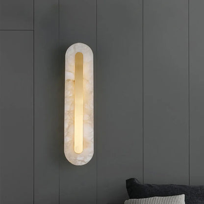 Verthara Premium Minimalist Marble & Copper Wall Sconce
