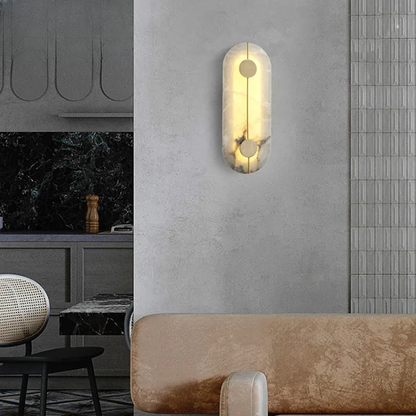 Verthara Premium Minimalist Marble & Copper Wall Sconce