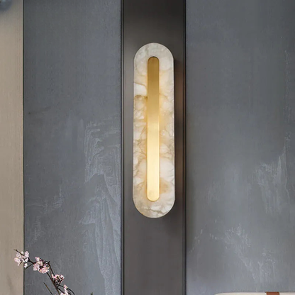 Verthara Premium Minimalist Marble & Copper Wall Sconce