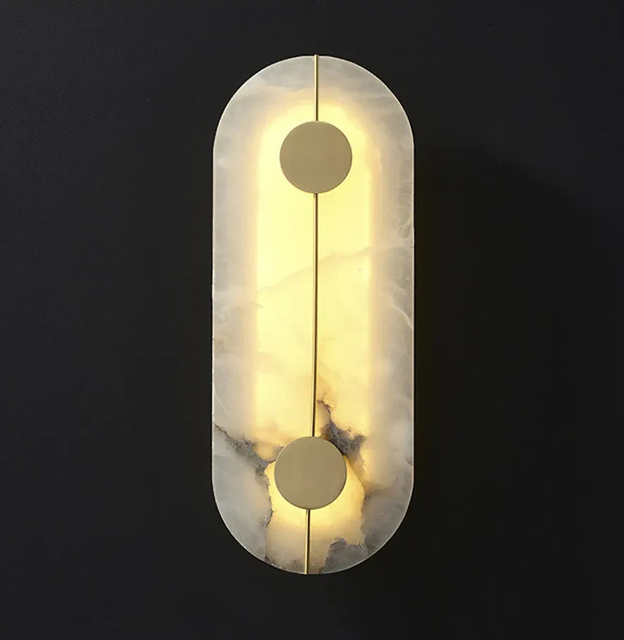 Verthara Premium Minimalist Marble & Copper Wall Sconce