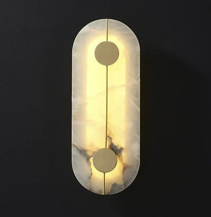 Verthara Premium Minimalist Marble & Copper Wall Sconce