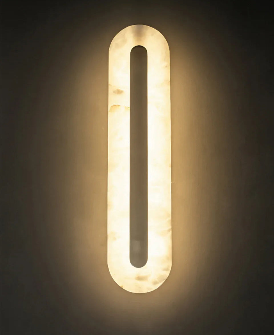 Verthara Premium Minimalist Marble & Copper Wall Sconce