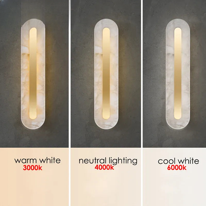 Verthara Premium Minimalist Marble & Copper Wall Sconce