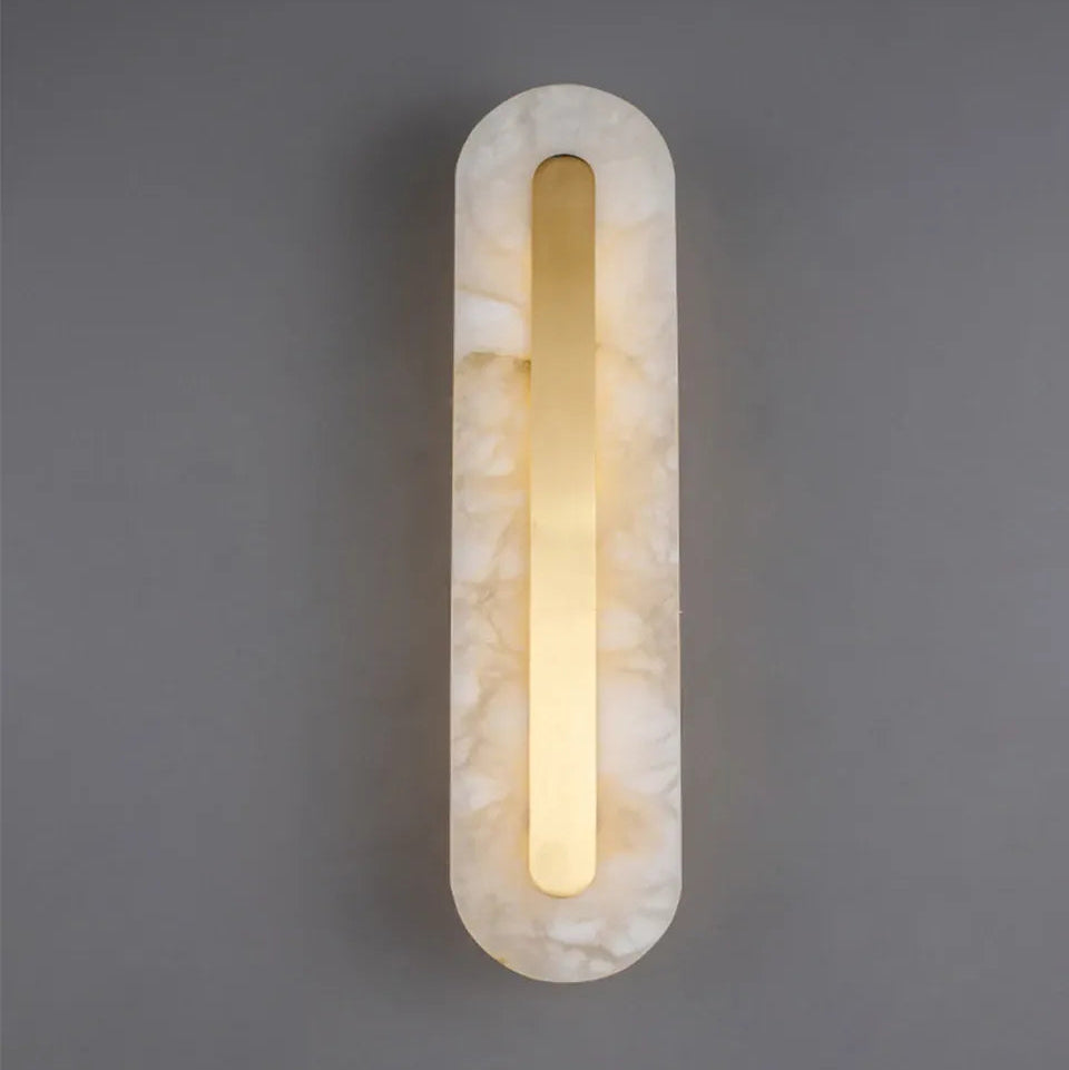 Verthara Premium Minimalist Marble & Copper Wall Sconce