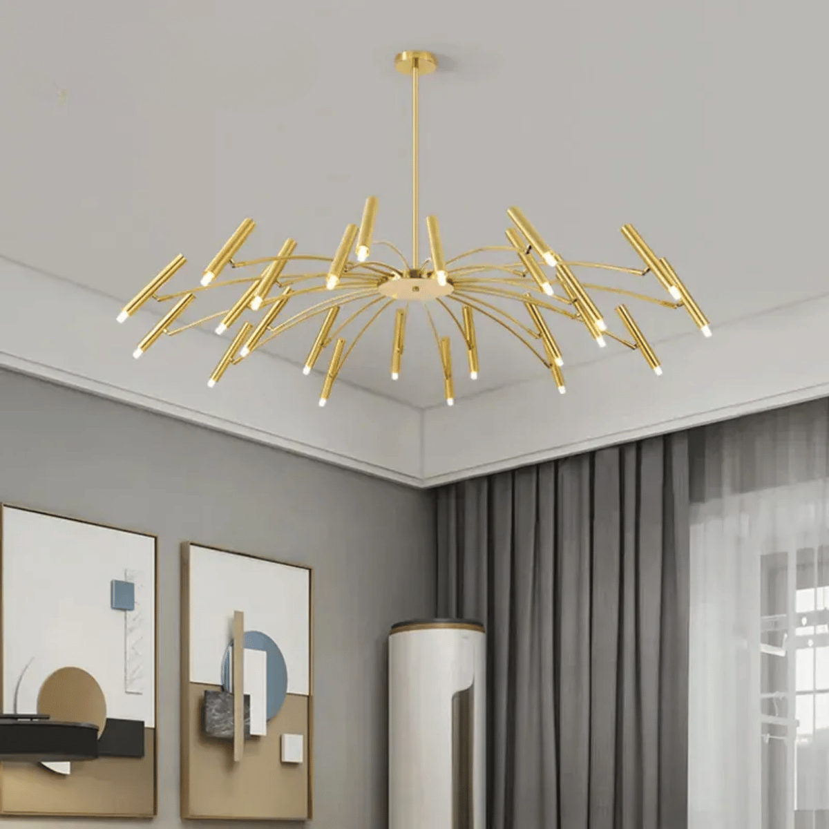 Verthara Premium Minimalist Modern Ceiling Chandelier – Elegant G9 Pendant Light for Dining Room and Living Room Decor
