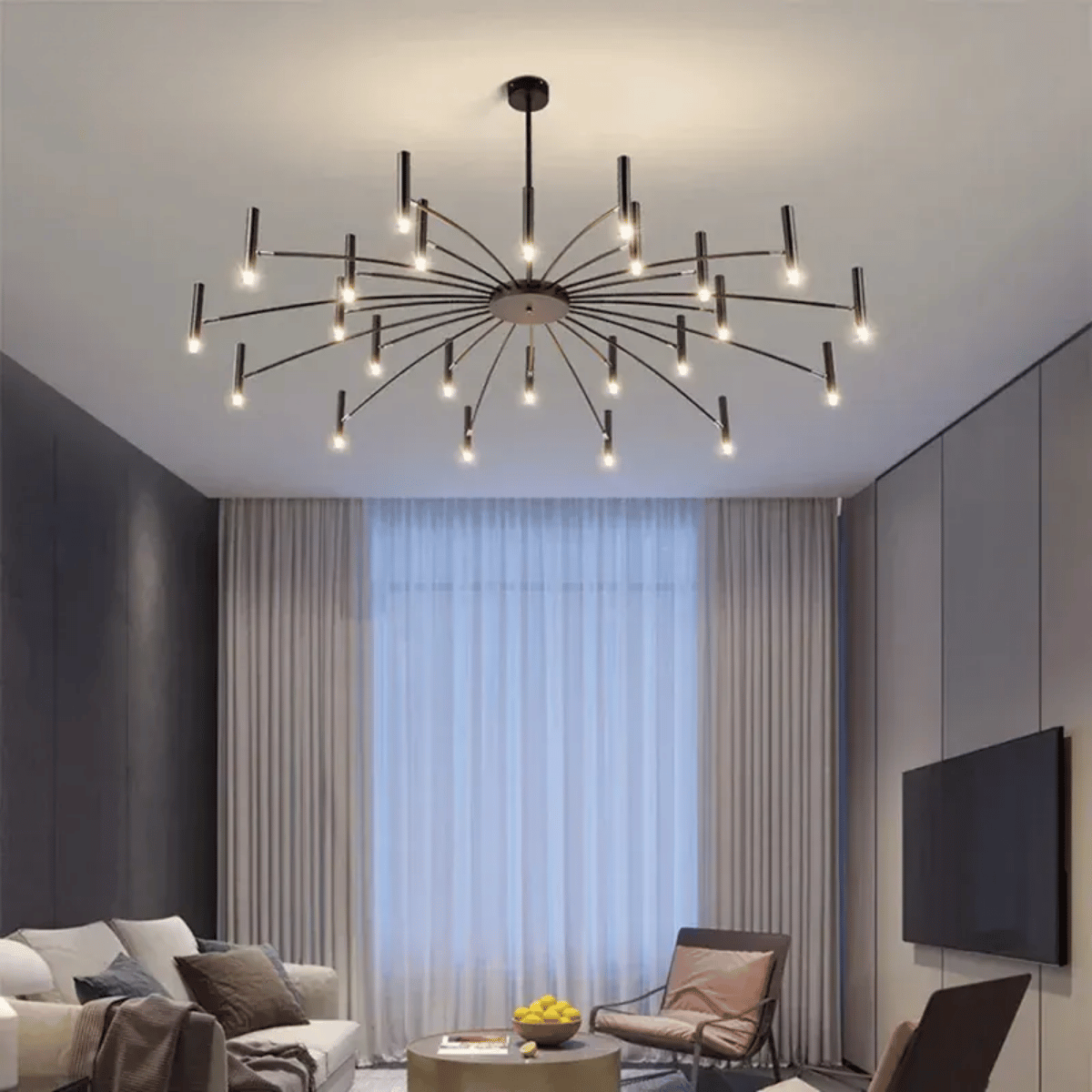 Verthara Premium Minimalist Modern Ceiling Chandelier – Elegant G9 Pendant Light for Dining Room and Living Room Decor