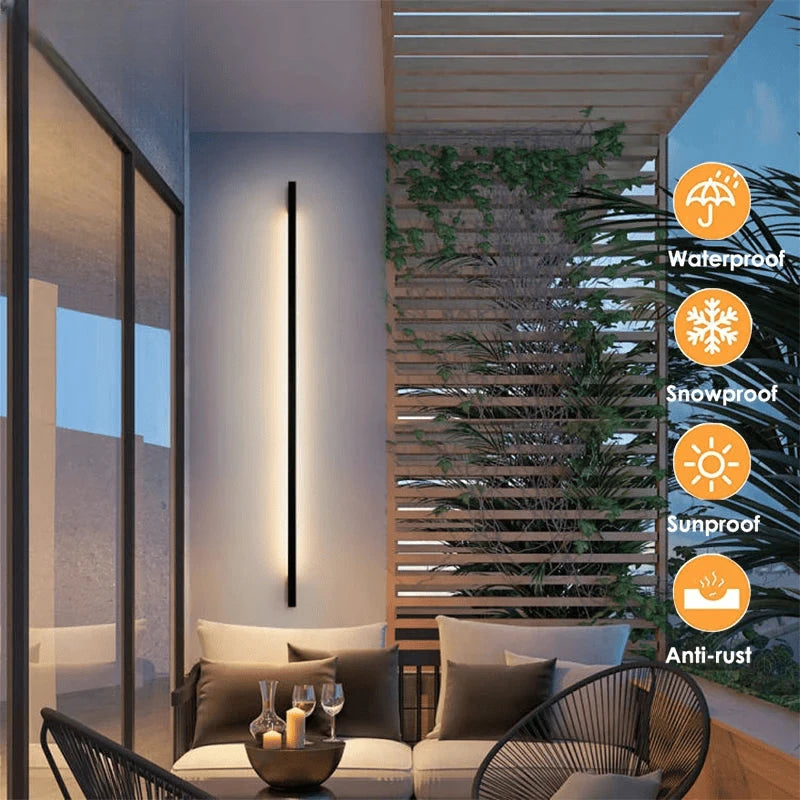 Verthara Premium Minimalist Outdoor Strip Wall Sconce