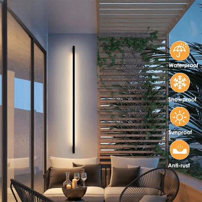 Verthara Premium Minimalist Outdoor Strip Wall Sconce